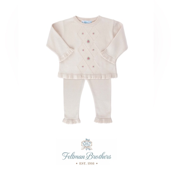 feltman brothers Matching Sets Feltman Brothers Rosebud Knit Girls
